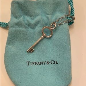 Tiffany & Co. Silver Key Pendant & Chain